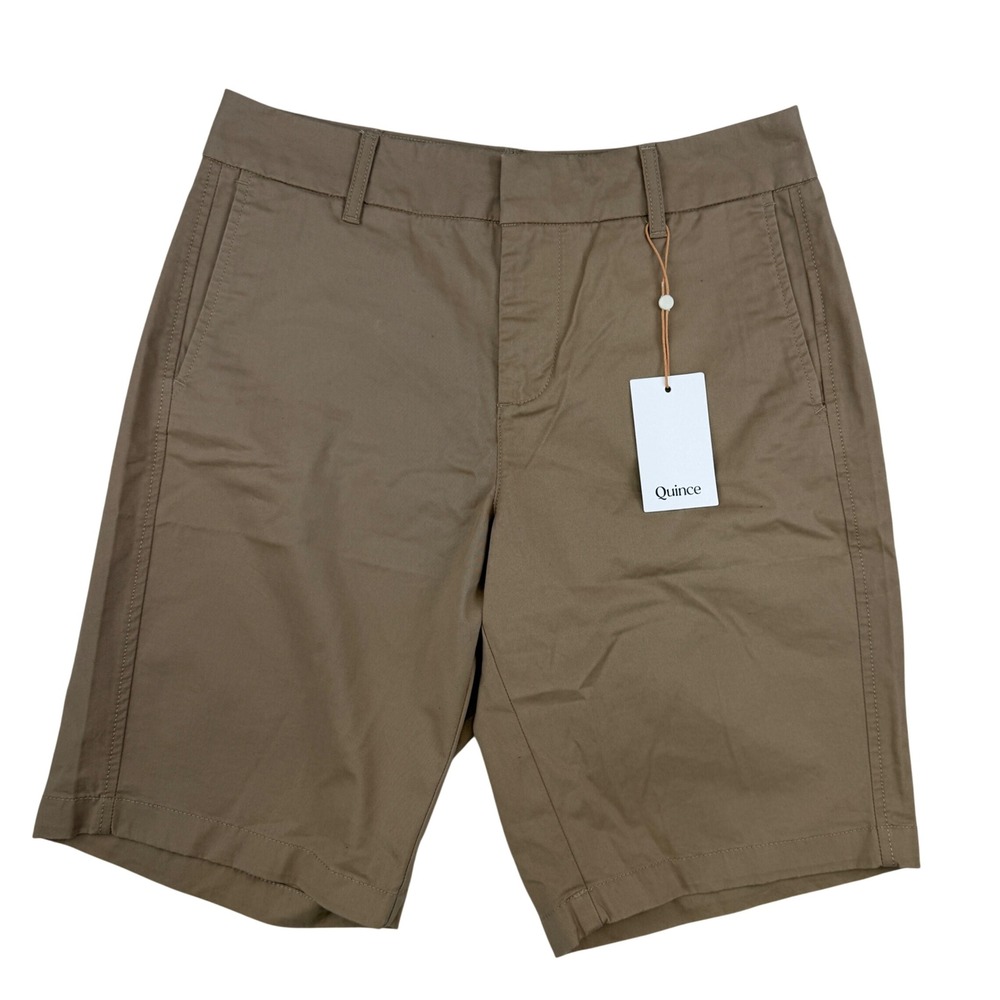 NEW Quince Bermuda Chino Shorts Women's 8 Organic Stretch Cotton Casual NWT